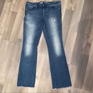 Mid-rise skinny bootcut jeans